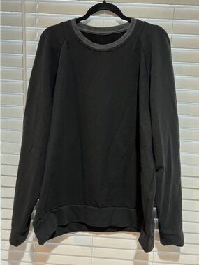 Lululemon Men's Black Thick Crewneck Long-Sleeve Shirt